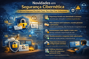 Infográfico sobre novidades em segurança cibernética
