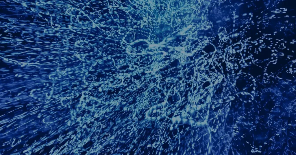 Luz azul abstrata ilustrando as tendências e inovações na gestão de TI
